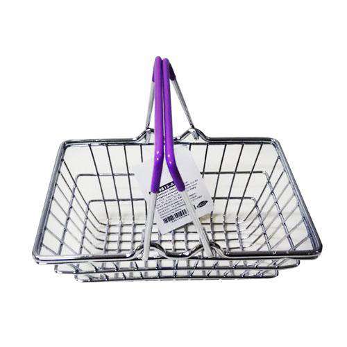 SK19815-A-MINI CESTO DE COMPRAS-CX C/ 48 INOX, ARAMADOS, MINI CESTO DE COMPRAS, CESTO DE COMPRAS, ENFEITE, DECORACAO, UTILIDADES DOMESTICAS, UTILIDADES DE COZINHA, MINI CESTO ECOS - UTENSÍLIOS DOMÉSTICOS