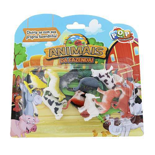 TOY19007-KIT ANIMAIS FAZENDINHA-CX C/ 120 BRINQUEDOS, POP BRINQUEDOS, ANIMAIS DE BRINQUEDO, FAZENDINHA, FAZENDINHA DE BRINQUEDO, KIT ANIMAIS POP BRINQUEDOS