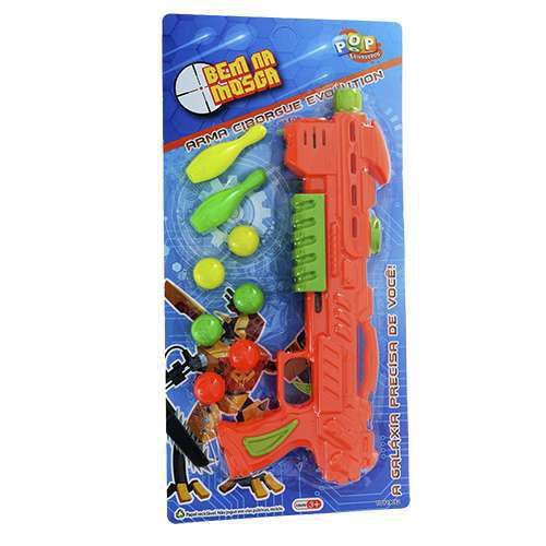 TOY19052-ARMA CIBORGUE EVOLUTION-CX C/ 120 BRINQUEDOS, POP BRINQUEDOS, BRINQUEDOS MENINO, BEM NA MOSCA, ARMA DE BRINQUEDO, PISTOLA DE BRINQUEDO, ARMA CYBER, ARMA CIBORGUE POP BRINQUEDOS